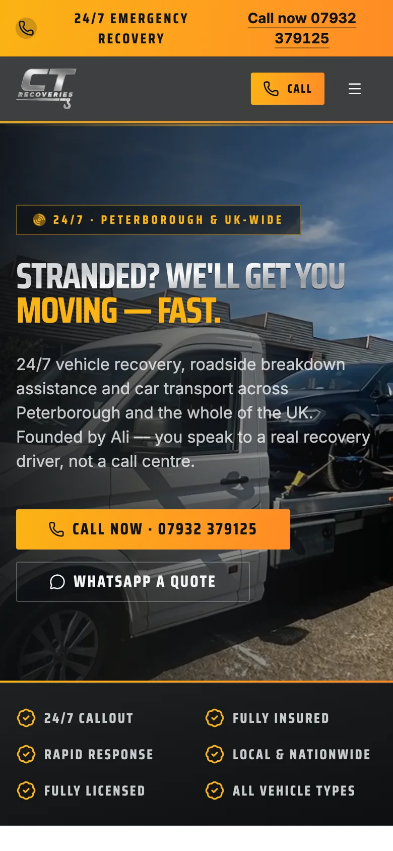 CT Recovery mobile website by E.A Profit Improvements