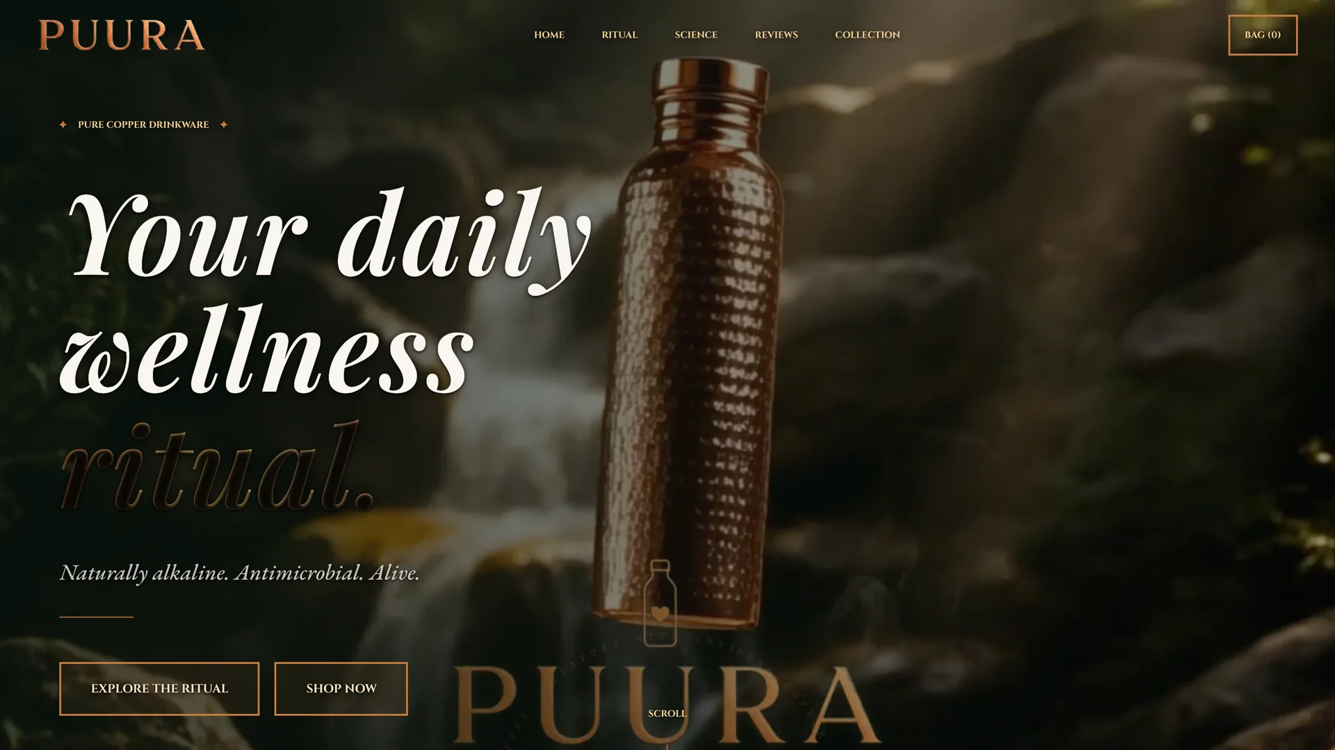 PUURA website designed by E.A Profit Improvements